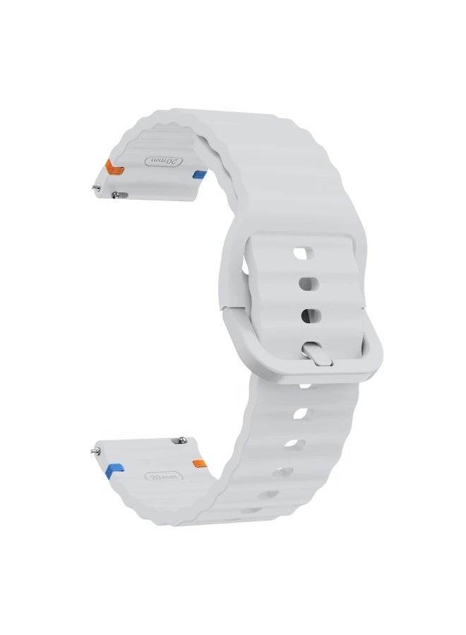 سوار سيليكون بإبزيم 22 مم لساعات سامسونج جالاكسي ووتش 3 (45 مم) / جالاكسي (46 مم) / جير إس 3 / ساعات هواوي ووتش 3 / 4 / جي تي 3 (46 مم) / جي تي 4 (46 مم) / جي تي 2 إي / جي تي 2 برو / جي تي جي تي 2 (46 مم) / ماجيك ووتش 2 (46 مم) / أمازفيت جي تي آر 2 / 2 إي / 3 / 4 (رمادي) - Image 3